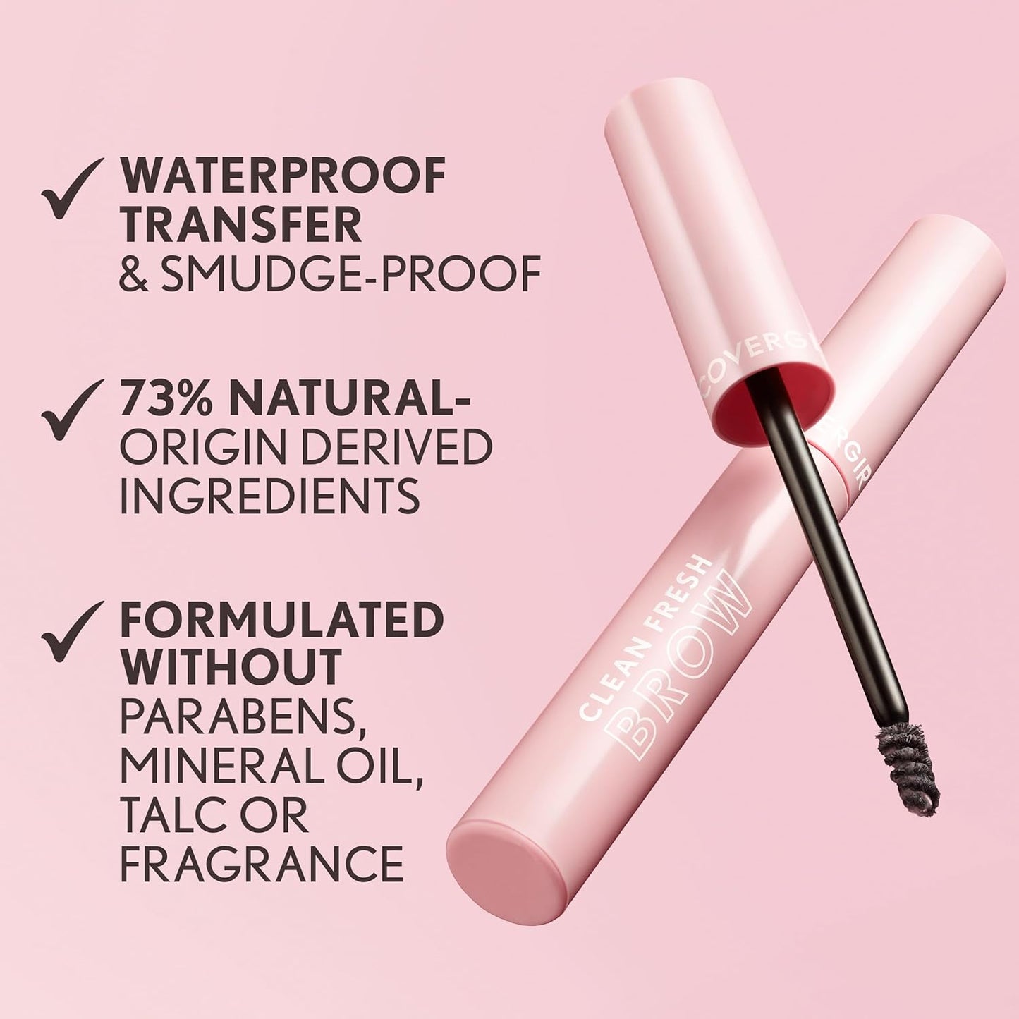 CoverGirl Clean Fresh Brow, 400 Soft Brown, Eyebrow Gel, Long-Lasting, Vegan Formula, Natural Looking, Easy to Apply, Doesn't Smudge, 0.18oz