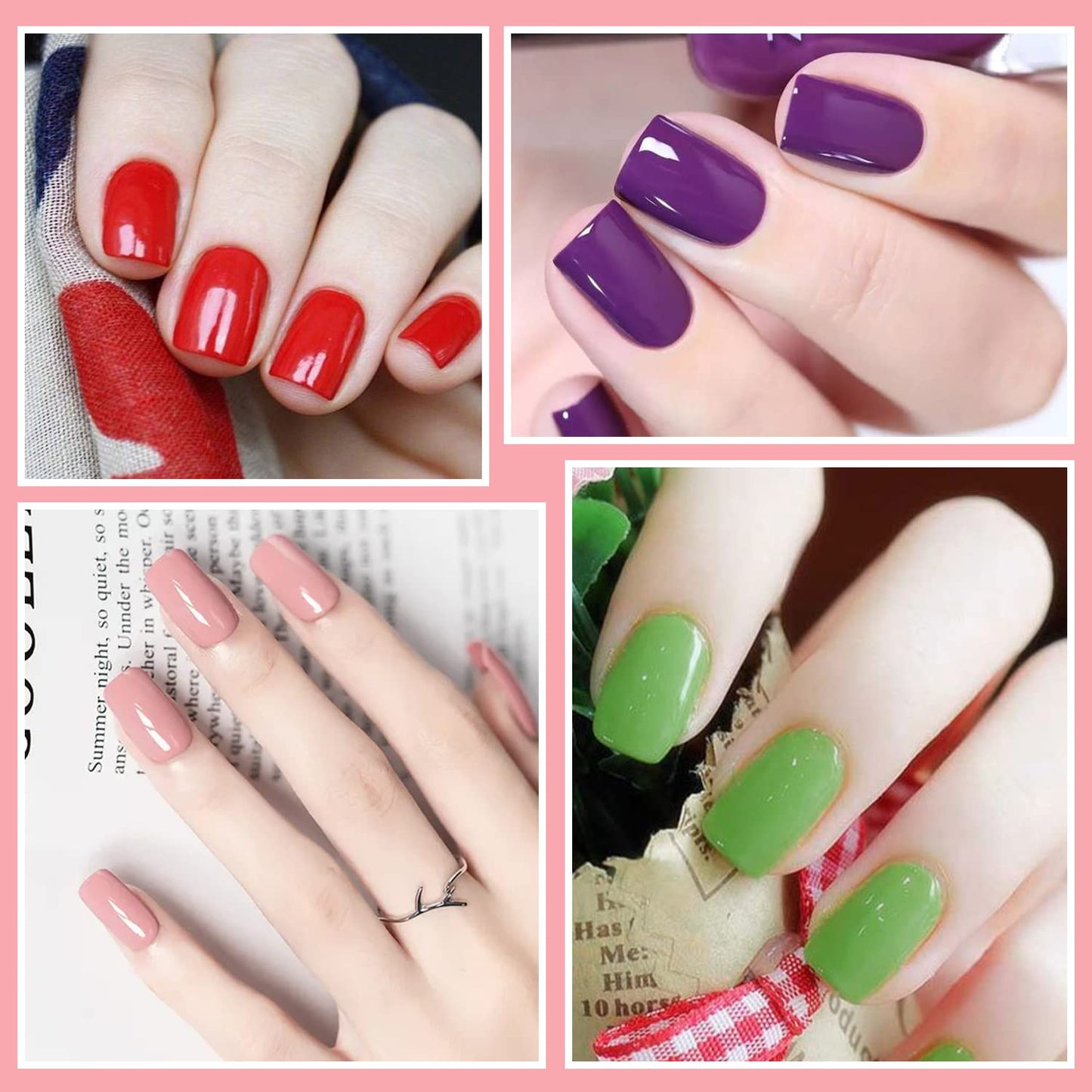 SILPECWEE 16 Sheets Youthful Solid Color Nail Wraps for Women Nail Polish Strips Gel Nail Strips Self Adhesive Nail Polish Stickers Fingernail Manicure Sticker Nail Art with 1pc Nail File