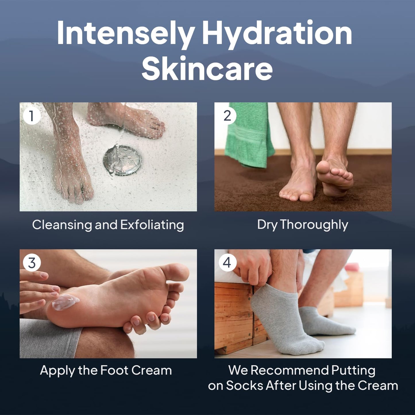 Pumice Valley Foot Cream for Dry Cracked Feet and Heels - Natural Moisturizer, Corn, Calluses Treatment - Skin, Body Lotion, Dead Sea Salts, Shilajit, Mountain Herbs 1.7 Oz