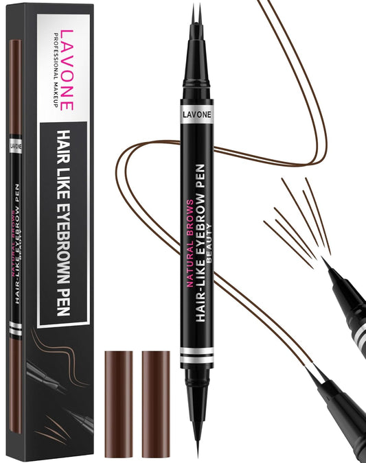 Eyebrow Pencil, 2-in-1 Waterproof Eyebrow Pen, with 2 Tip Microblading Eyebrow Pencil and Ultra-Precise Brow Pencil, with Eyebrow Brush, Eyebrow Pencils for Women, Natural Hair-Like Brows - Espresso