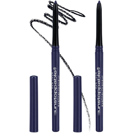 Maybelline Unstoppable Waterproof Mechanical Blue Eyeliner Pencil, Easy to Apply, Smooth Glide, Up to 24 Hour Wear, Sapphire, Pack of 2