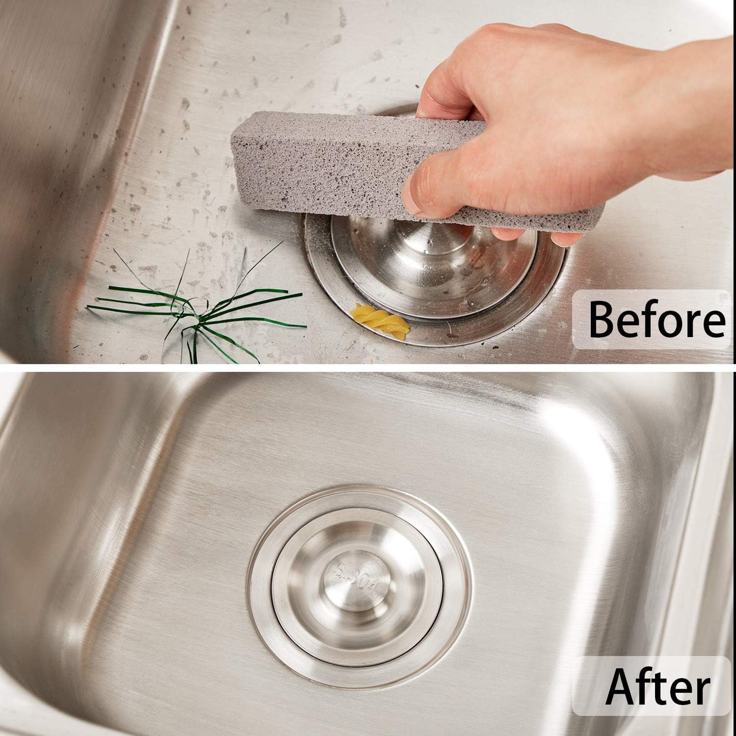 Chinco 2 Packs Pumice Stick for Cheaning, Pumice Scouring Stone Pad Removing Stain Grime Without Leaving Scratches for Kitchen Oven Stove Home Bathroom Toilet Pool House Cleaning Supplies