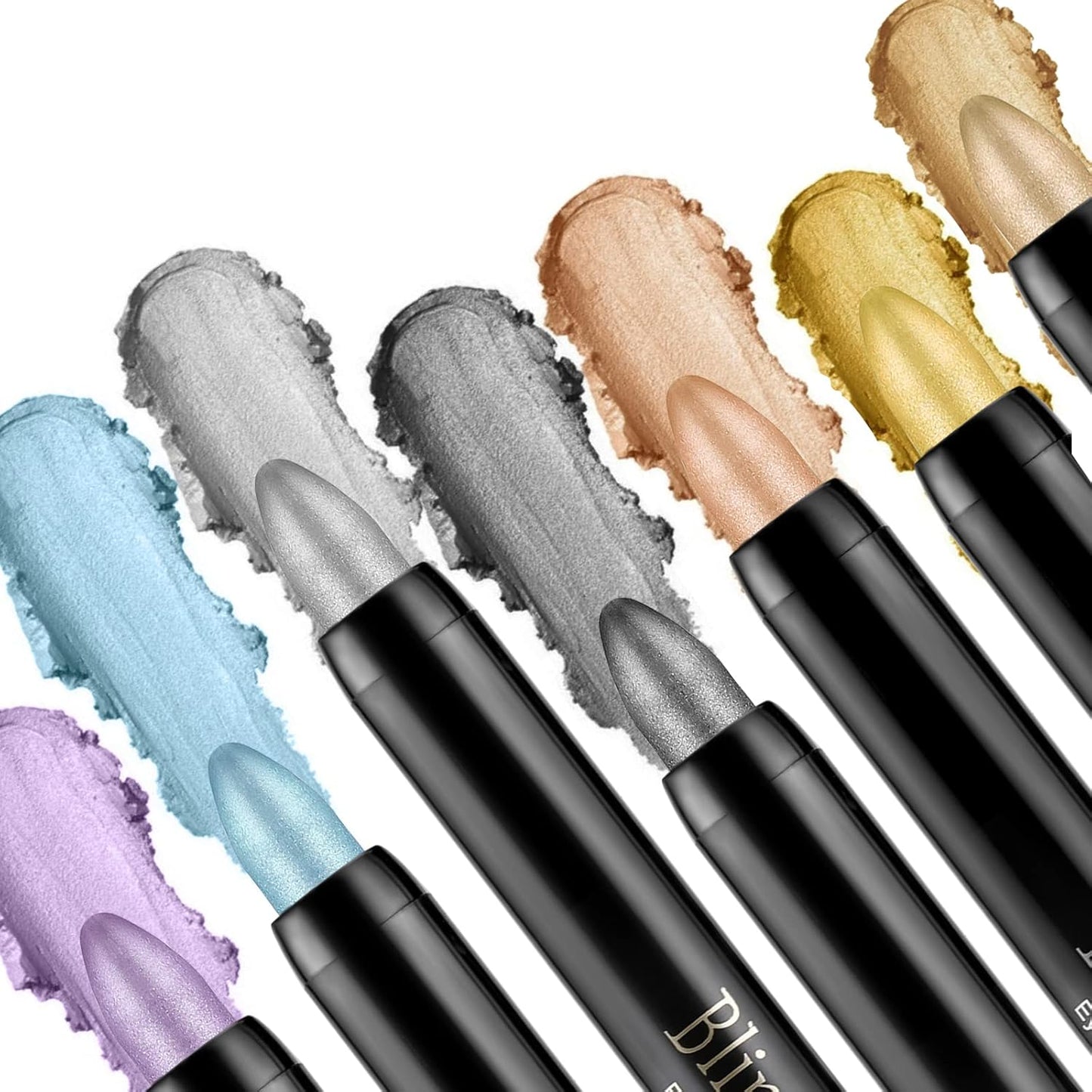 Boobeen Eyeshadow Pencil Crayon Waterproof Stick Shimmer Cream Eyeshadow Pen Create Glitter Eye Makeup, Easy to Use (04#)