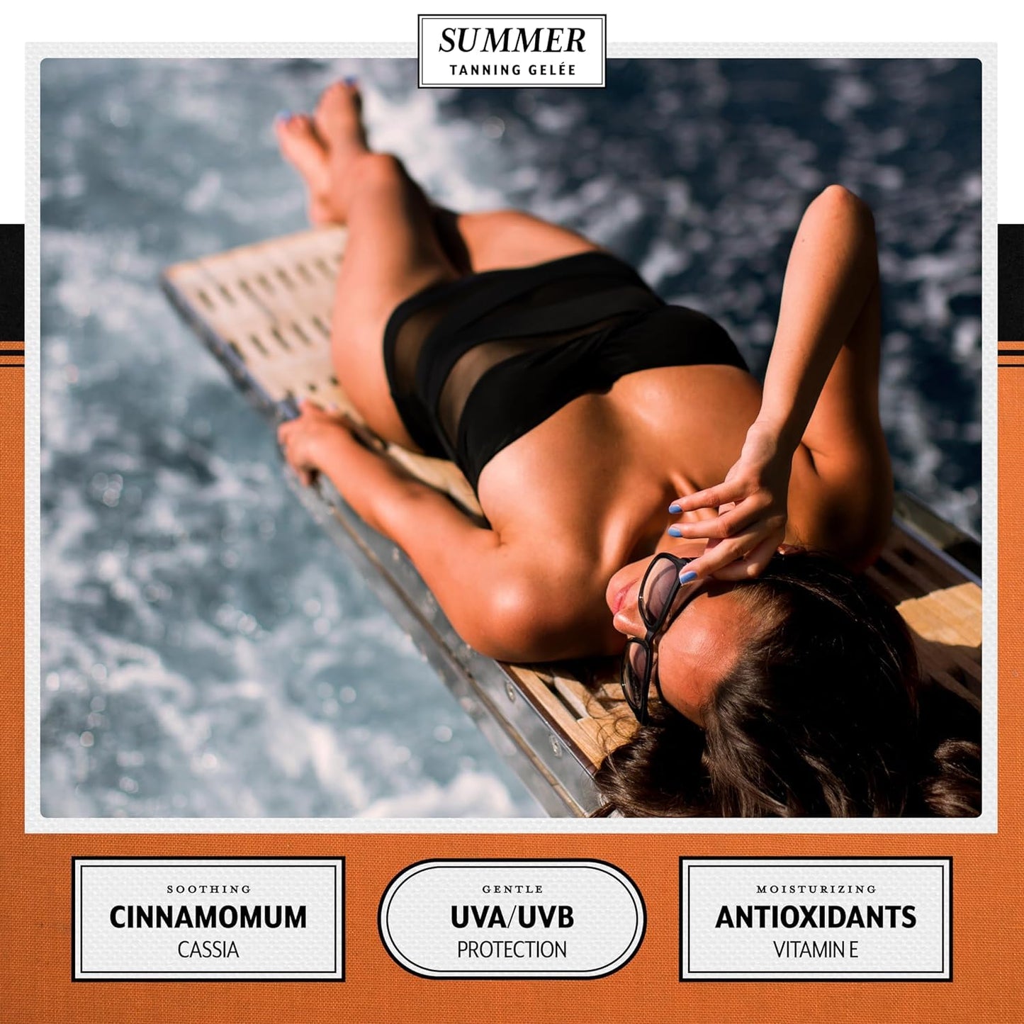 Summer Gelée Tanning Gel – SPF 4 Luxe Bronzing Accelerator – Hydrating & Silky Gel for a Deep, Radiant Tan – Non-Greasy, Fast-Absorbing Formula – 3.12 FL OZ – Made in USA