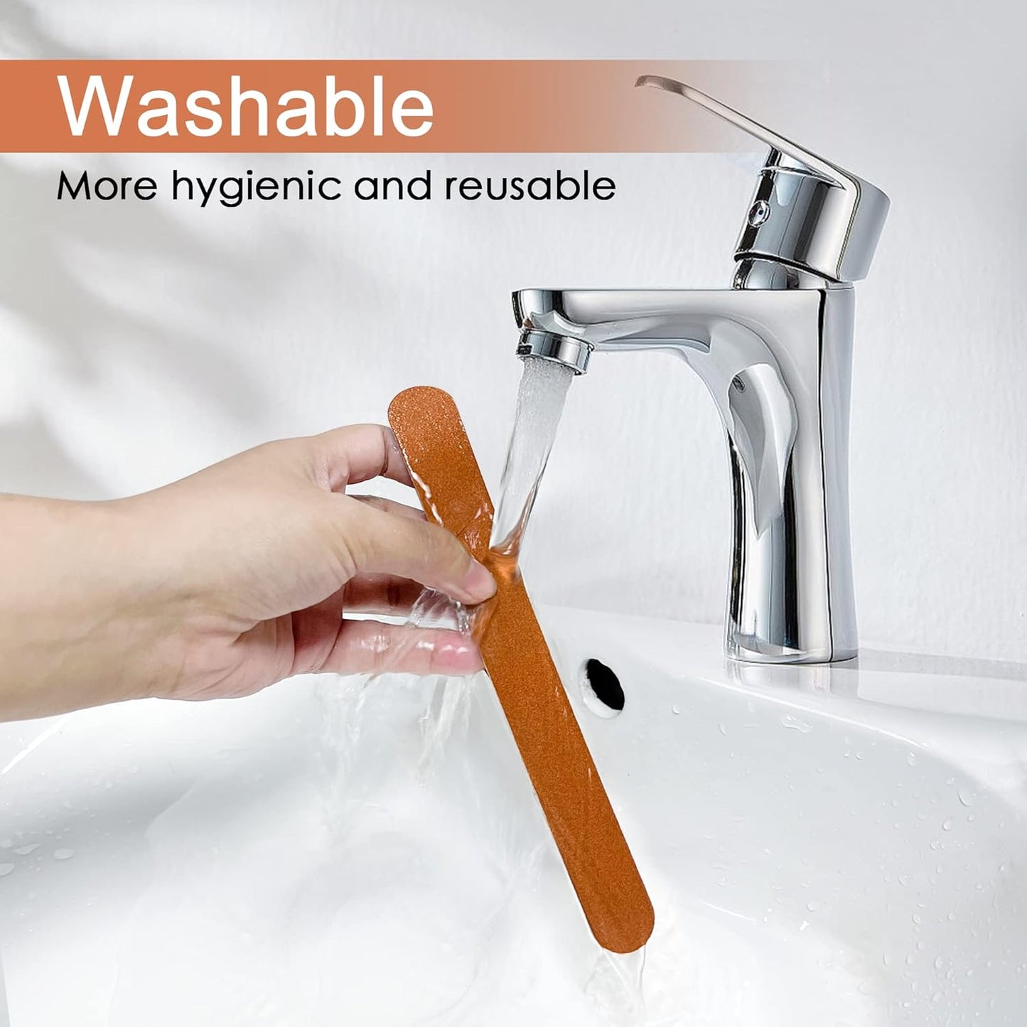 Canvalite Nail File Large Emery Boards for Nails,180 Grit Nail Files for Natural Nails, Thin Emory Nail File Pack Manicure Tool for Home Use 25PCS