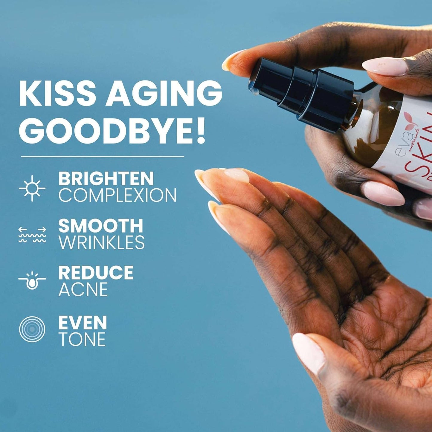 Eva Naturals Retinol Serum for Face – Anti Aging Night Serum with Hyaluronic Acid, Vitamin E, Witch Hazel, Aloe – Wrinkle Moisturizer, Dark Spot Corrector, Acne Scar Treatment, Skin Brightening – 2oz