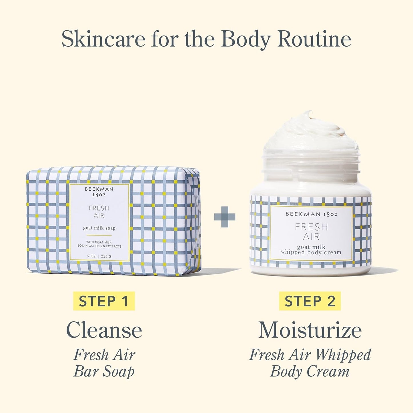 Beekman 1802 Whipped Body Cream, Fresh Air - Scented - 8 oz - Intensely Hydrating & Softens Skin - With Goat Milk - Good for Sensitive Skin - Cruelty Free