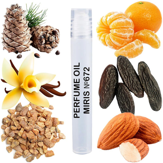 MIRIS Perfume Oil No. 672, Inspired by Gvn Pi, Long-Lasting Men Roll-On, Rollerball 0.34 Fl Oz / 10 ml