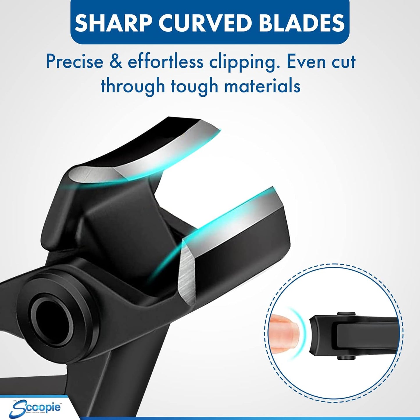 Nail Clippers for Men and Women, Toenail Clippers and Fingernail Clippers, Includes Nano Fiber Nail File (Black), 15mm Wide Jaw Trimming for Adults, Manicure Set and Pedicure Kit