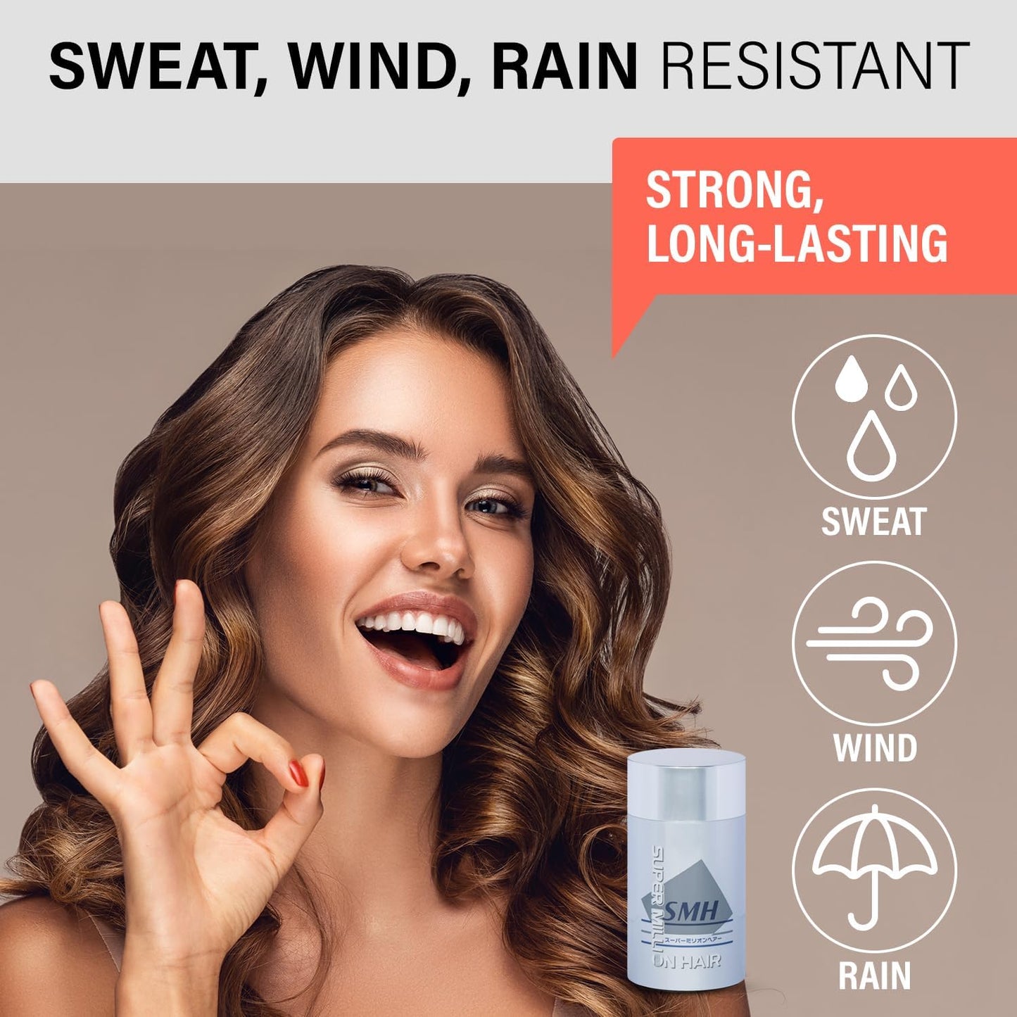 SMH Plant-Based Hair Fibers MADE IN JAPAN – Instantly Conceals Thinning Hair –Long-Lasting, Natural Look – Sweat, Water & Wind Resistant – For Men & Women (10g, Wheat Blond)