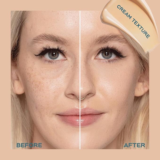 Concealer Stick Full Coverage, Cream Color Corrector Makeup, Dual Ended Conceal Pen with Brush, Waterproof Matte Eraser Dark Circles, Blemish, Pores, Spots Buildable for All Skin Types- Natural