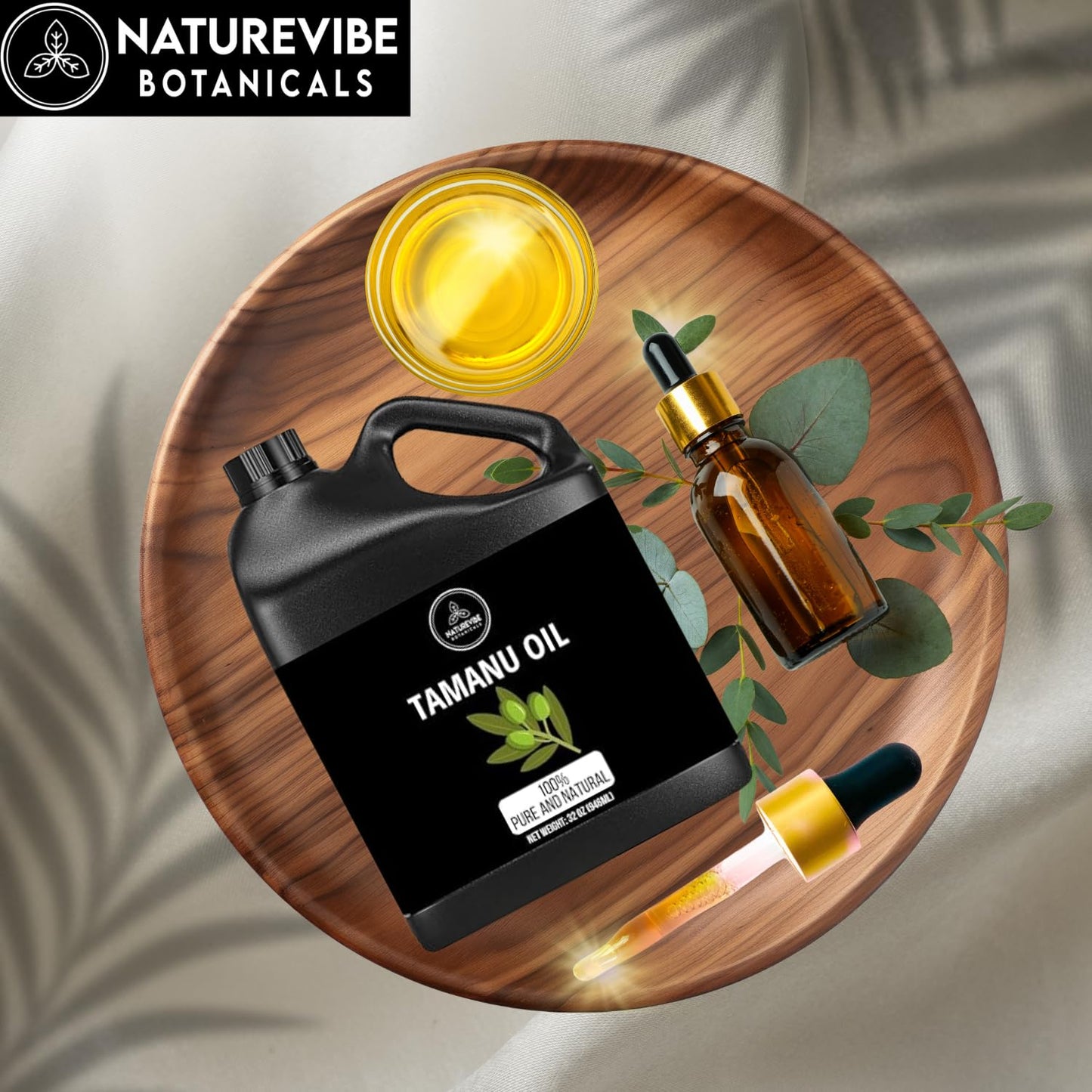 Naturevibe Botanicals Tamanu Oil 32 Ounces | 100% Pure and Natural | Great for Skin Care and Hair Care