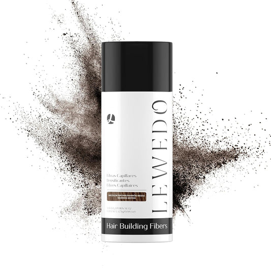 Hair Building Fibers - Instant Volume for Thinning Hair, Natural Appearance with Electrostatic Adsorption,Plant-Based, All-Day Hold, 25G Medium brown