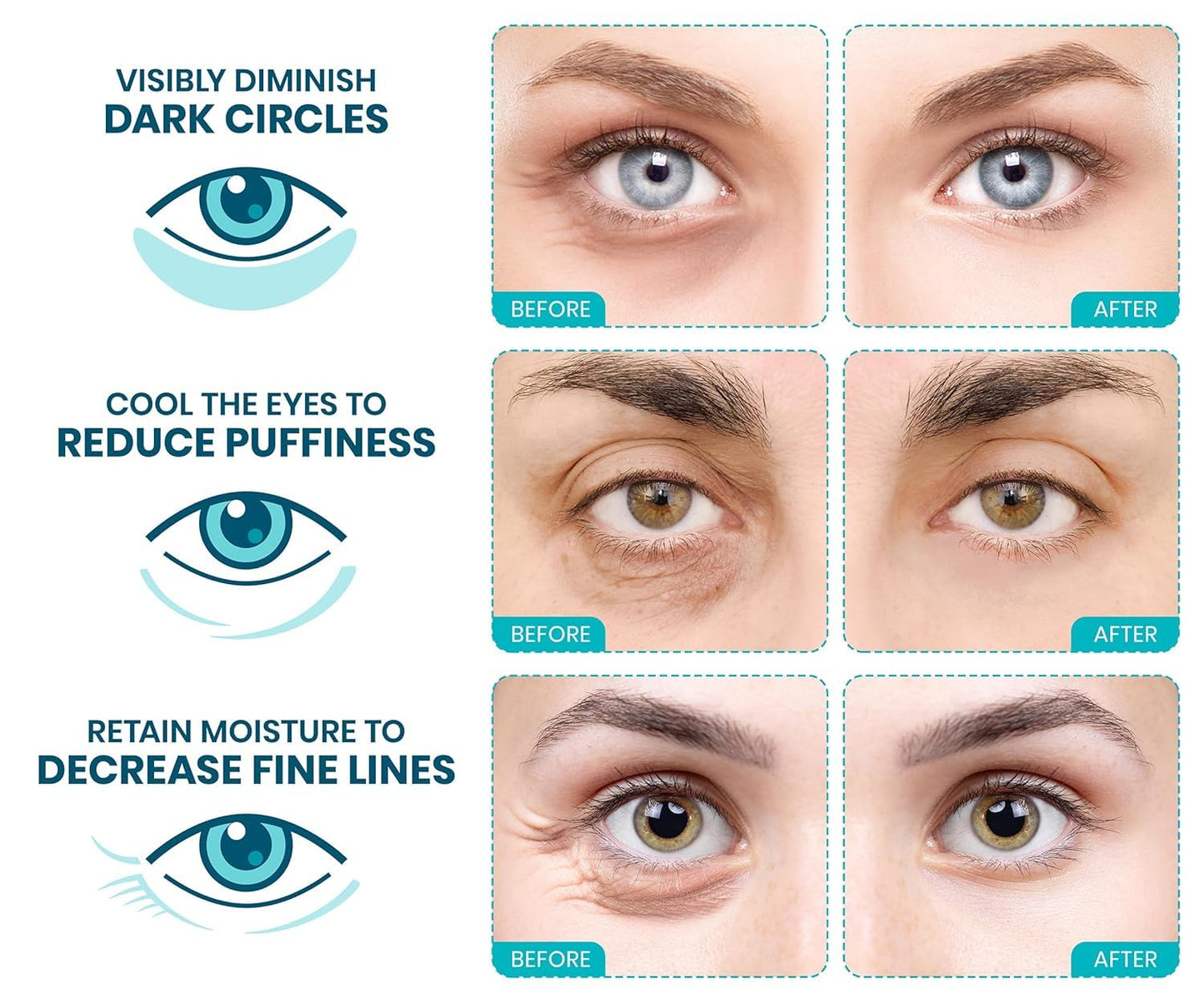 Stylia Under Eye Patches for Puffy Eyes and Dark Circles (30 Pairs) - Marine Collagen Under Eye Mask with Vitamin C, Hyaluronic Acid, Pearl Extract - Eye Masks for Dark Circles and Puffiness