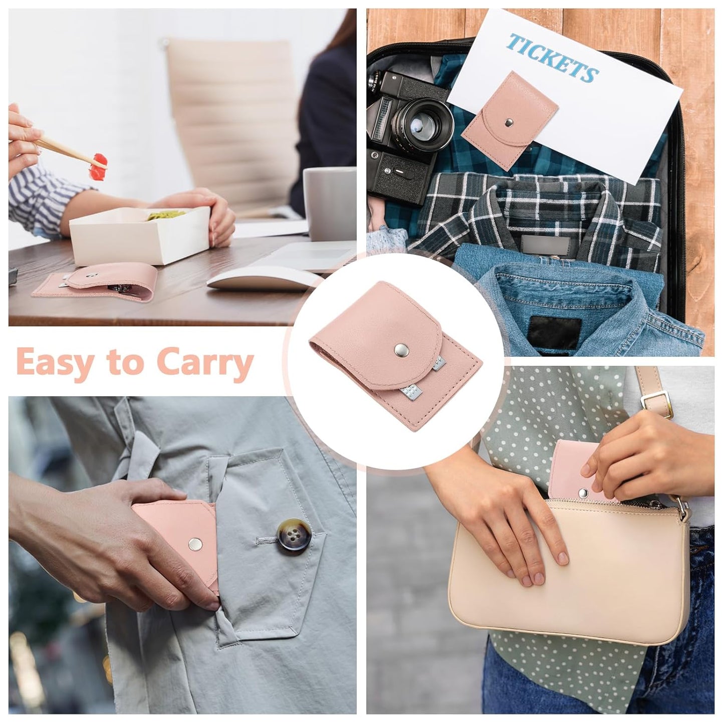 Geosar 50 Set Travel Manicure Kit Nail Clippers Pedicure Professional Nail Care Tools Stainless Steel Grooming Set with Portable Travel Case Gifts for Mother Father(Pink)