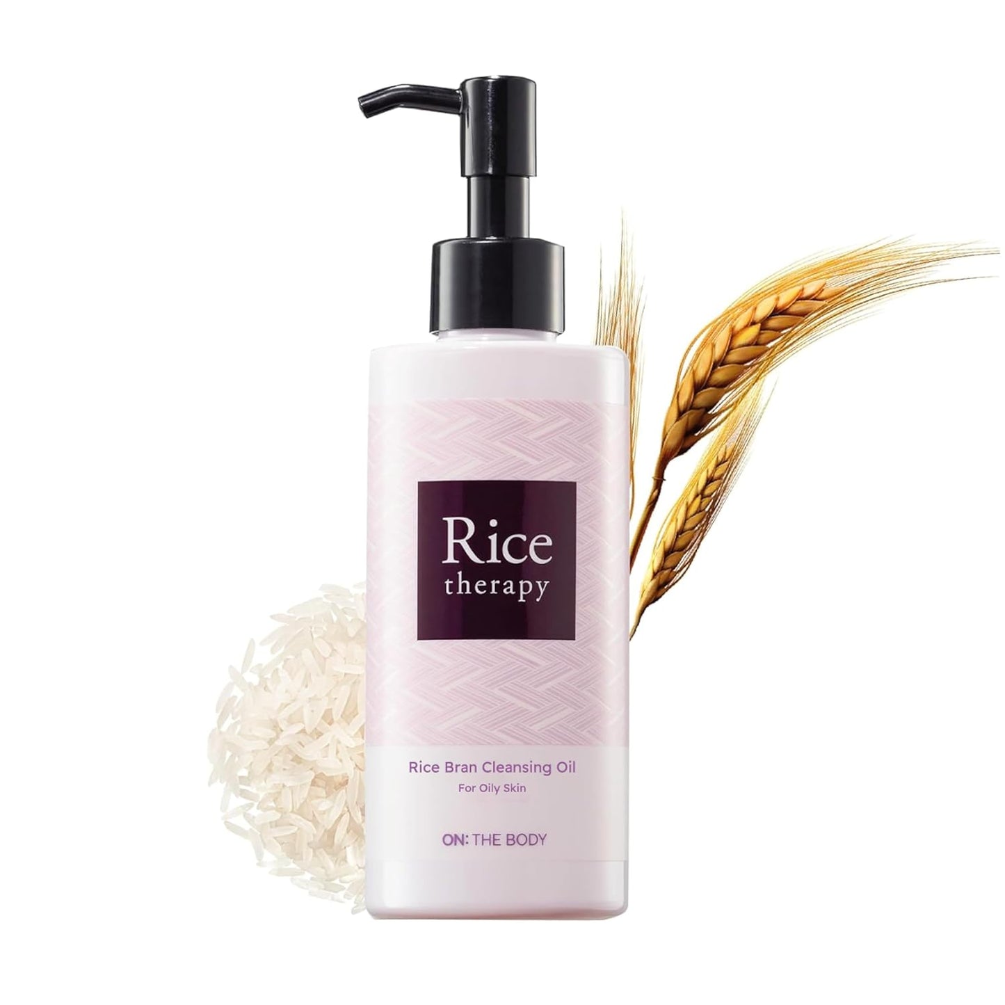 Rice Bran Cleansing Oil (6.8fl oz) - Korean Waterproof Makeup Remover, Deep Cleanser for Oily Skin. Gentle Formula, Residue-Free for Sensitive Skin