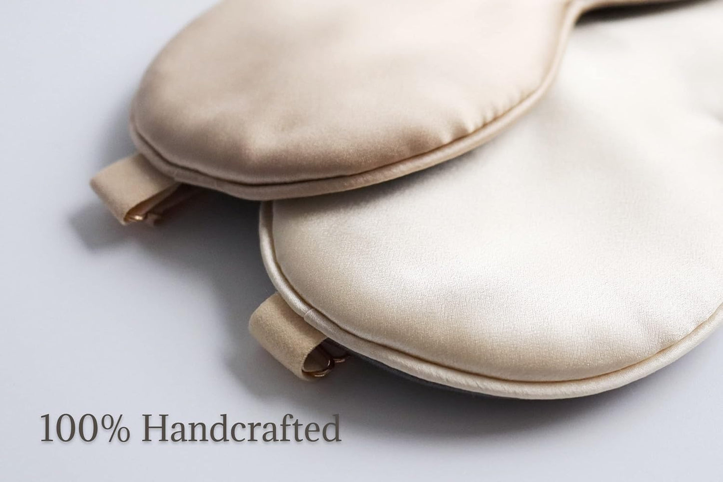 Premium 25 Momme Mulberry Silk Eye Mask for Sleeping (Champagne)