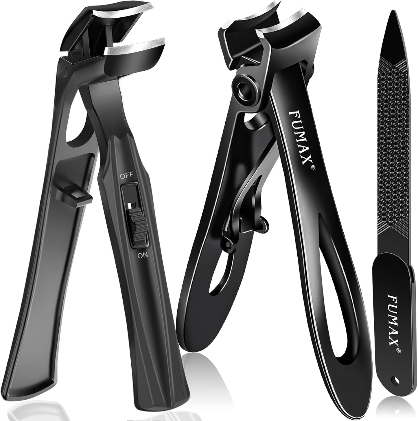 Toenail Clippers for Seniors for Thick Toenails, Heavy Duty Angled Nail Clippers for Seniors with Catcher, Large Toe Nail Clipper Fingernail Cutter for Men with Wide Opening Gifts for Men Dad Him