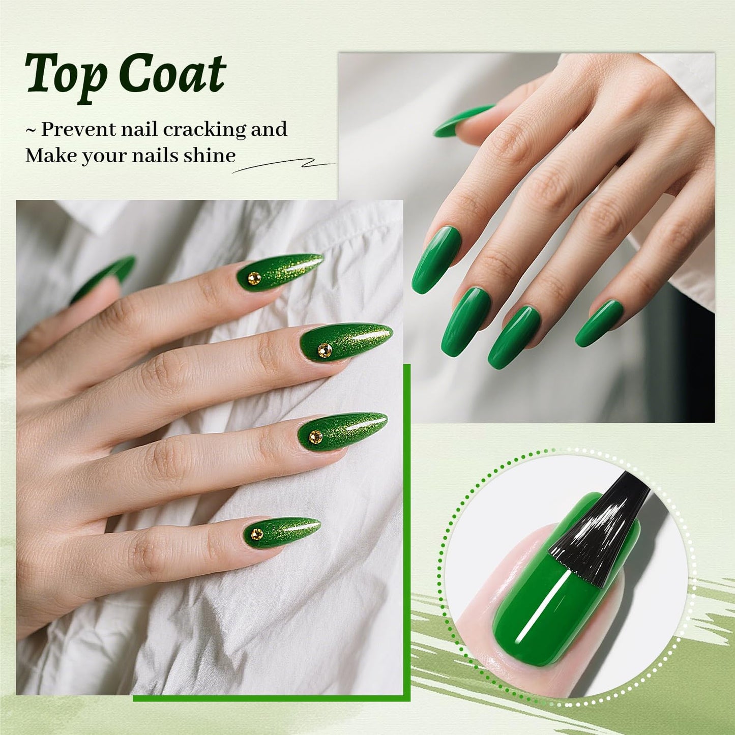 JODSONE 3Pcs 16.5ml Top Coat And Base Coat Set with Builder Gel No Wipe Top Coat Base Gel Builder for Thickening Strengthener Building Extension Need U V Lamp Cured