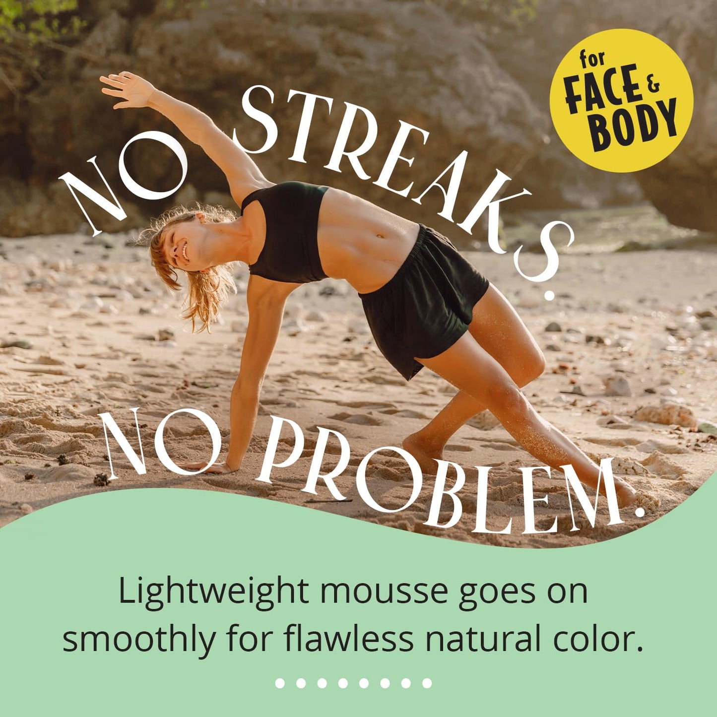 Skinerals Organic Self Tanner Mousse, Sunless Tanning Foam for Face & Body, Streak-Free, Quick-Drying, Long-Lasting Self Tan, 8 Oz, Californium