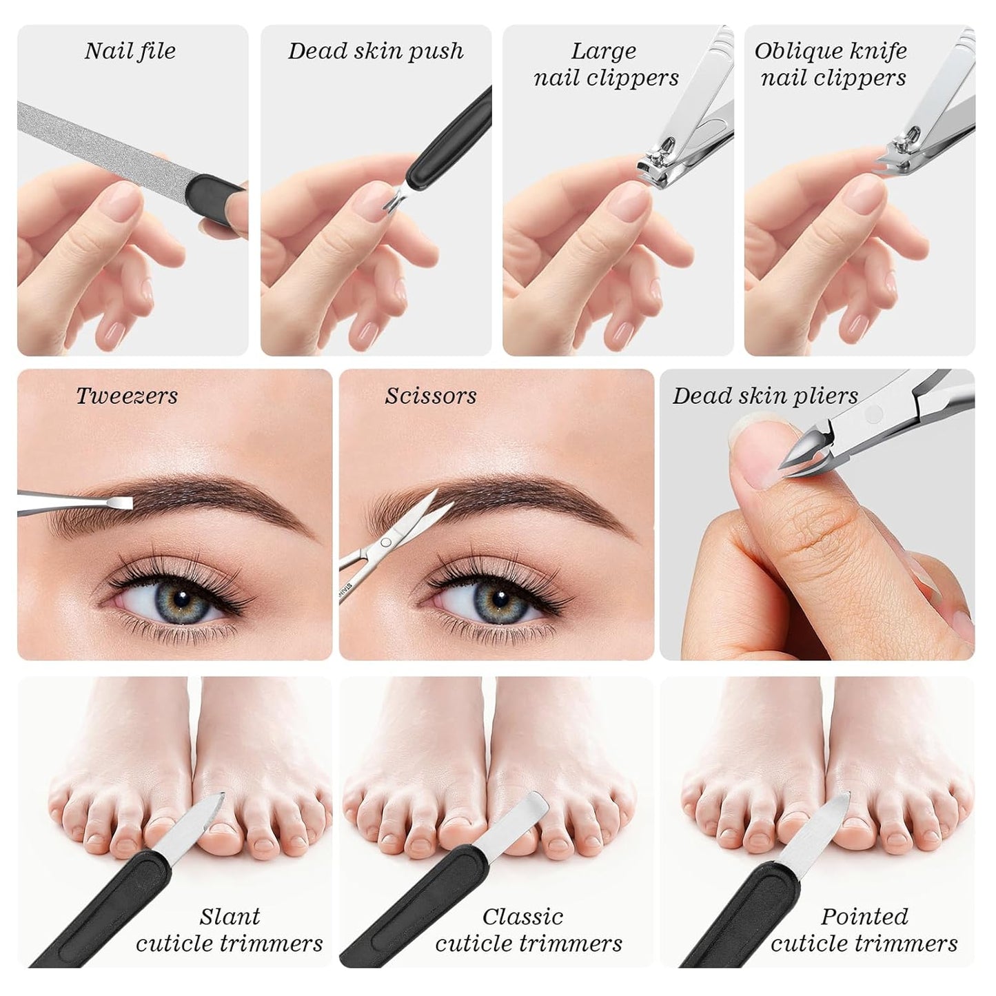 Manicure Pedicure Set, Nail Clipper Set 10-Piece Set Professional Manicure Kit Nail Kit with Portable Brown Travel Case Gift for Men Boyfriend Parent