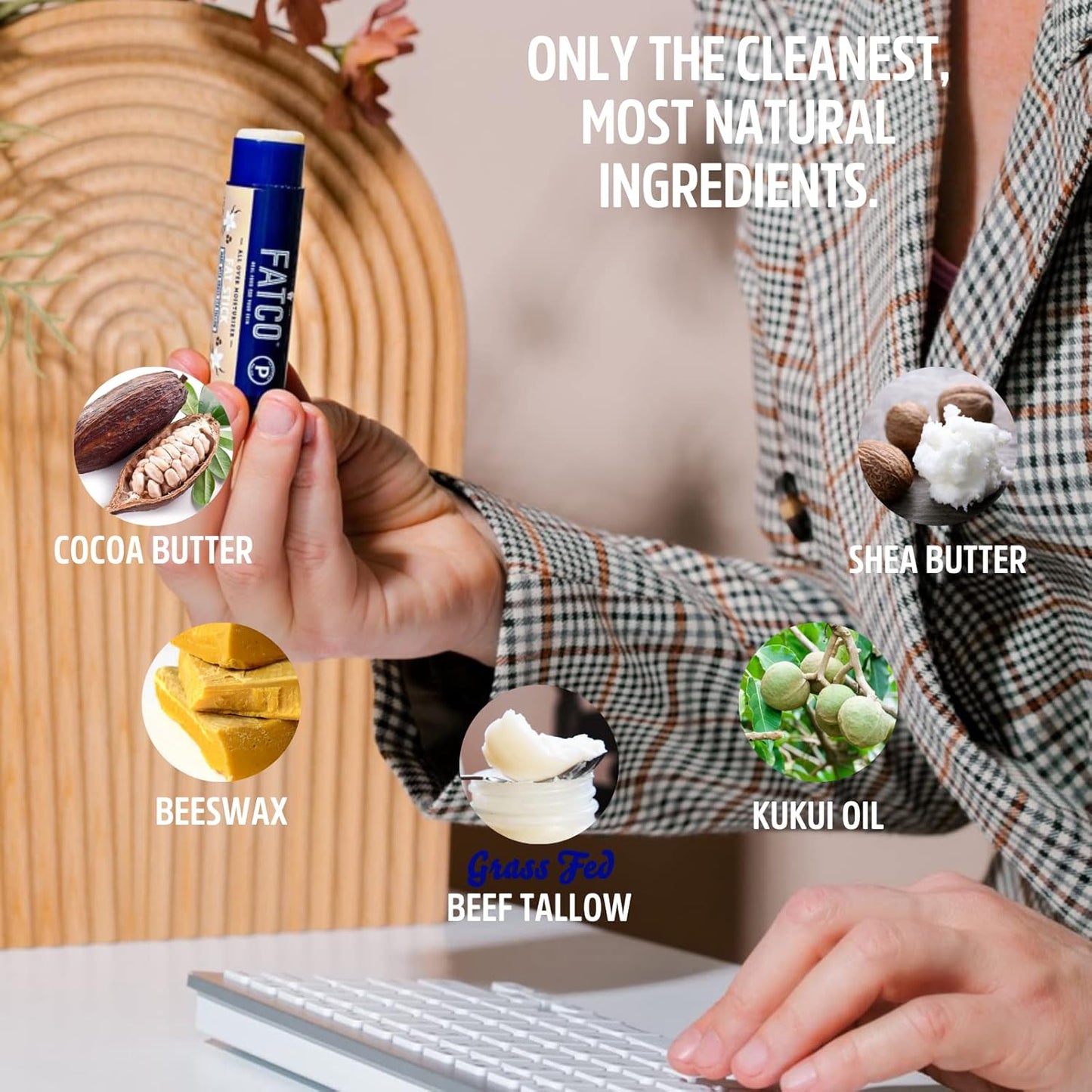 FATCO Fat Stick and All Purpose Moisturizing Stick for Dry Areas on your Face, Lips, and Body - Variety 4-Pack (0.5 oz)