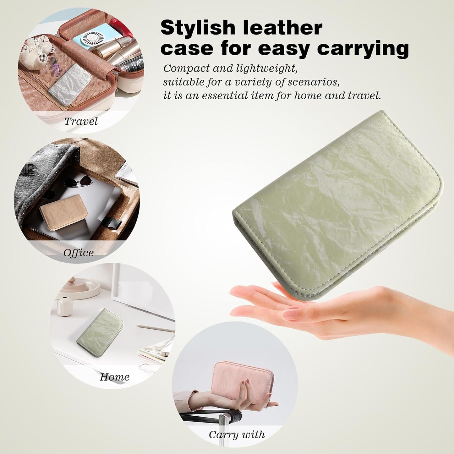 Manicure Pedicure Set, Nail Clipper Set 10-Piece Set Professional Manicure Kit Nail Kit with Portable Travel Case Gift for Men Boyfriend Parent(Light Green)