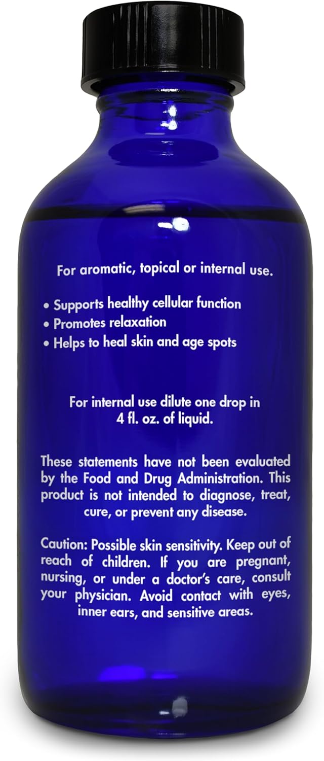 Frankincense Essential Oil, Food Grade, for Face – 100% Pure, Frankincense, Resin, Oil, Boswellia Serrata, Edible, by Zongle Therapeutics, 4 OZ