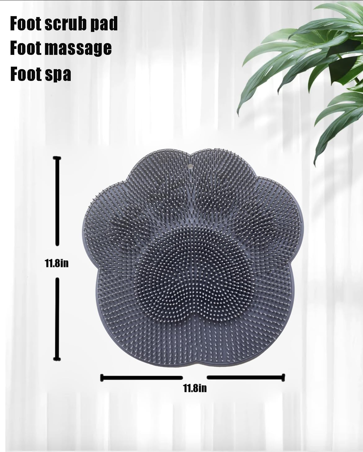 Foot Scrubber Mat for Use in Shower - Shower Foot Cleaner Dead Skin, Foot Massager Spa Mat for Men & Women to Soothe Achy Feet, Non Slip Suction Cups