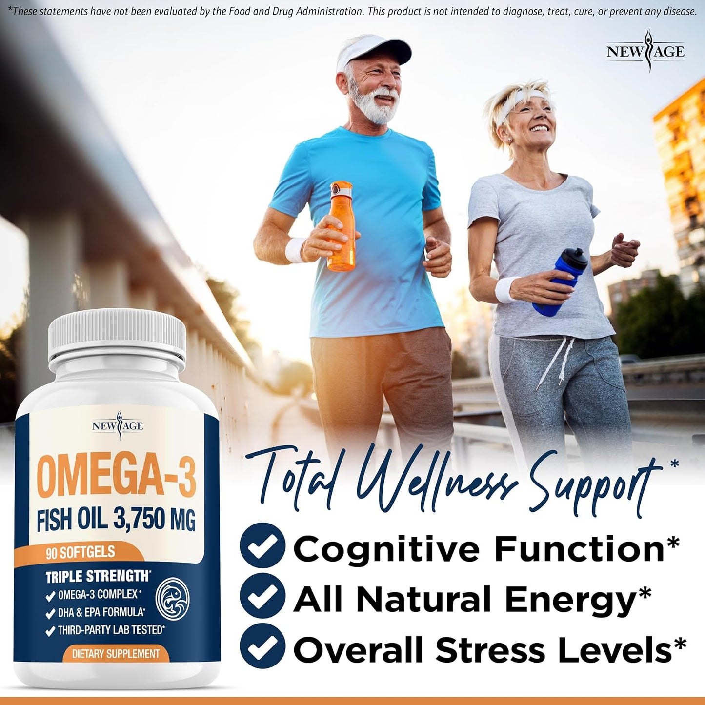 Triple Strength Omega 3 Fish Oil 3750 mg - EPA & DHA - Over 3000mg Omega-3 Fatty Acids - 1350mg EPA + 900mg DHA - Best Essential Fatty Acids, Burpless Fish Oil - 270 Count