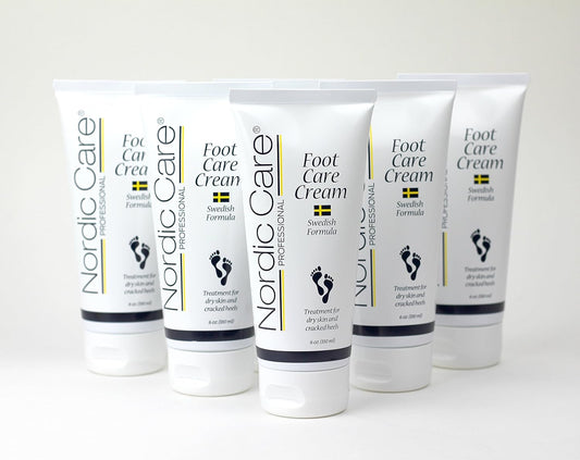 Nordic Care Foot Care Cream - Repairs and Hydrates Dry and Cracked Heels, 10% Urea Cream Treats Severely Dry Feet, Cracked Heels & Callus Removal, Hypoallergenic & Lanolin-free | 6 Oz (Pack of 12)