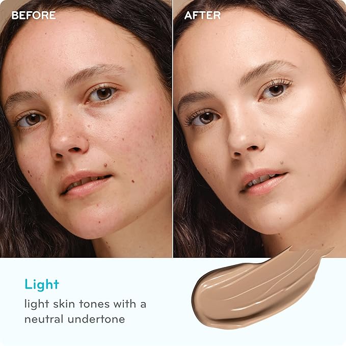 pūrlisse Perfect Glow BB Cream with SPF 30 - Matte Meets Dewy Finish - Enriched with Goji & Hawthorn Berry to Help Improve Skin Texture & Radiance - Light (1.4 oz)