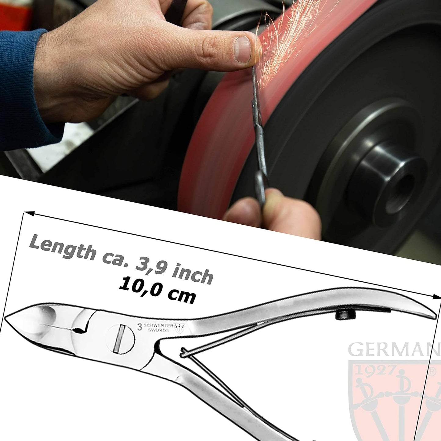 3 Swords Germany – Brand Quality Stainless Nail NIPPERS - Remover - Cutter Manicure Pedicure Grooming for Professional fingernail & toenail Care by 3 Swords (BTA)