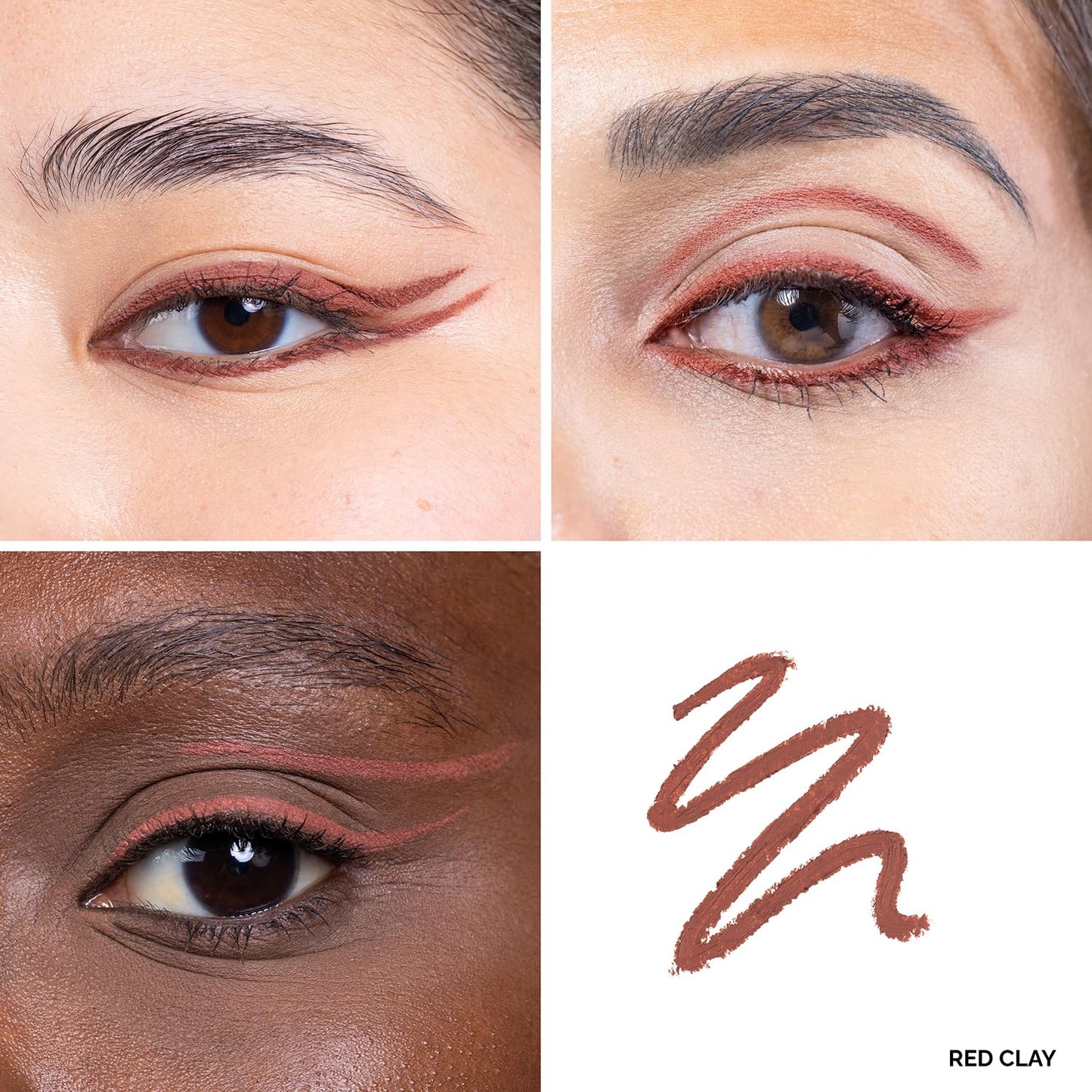 OFIR Waterproof Eye Pencil | Vegan, Cruelty-Free & Smudge-Proof | Creamy Gel Formula for Smooth Application | Long-Lasting, Full-Coverage, Precise Eyeliner Pencil (Red Clay - Deep Earthy Red)