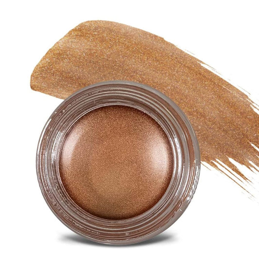 Mommy Makeup Any Wear Creme Eyeshadow - Waterproof, Crease-Proof, Long Lasting, High Pigment, Oil-free - Cream to Powder for Eyes, Cheeks & Lips (Golden Caramel)