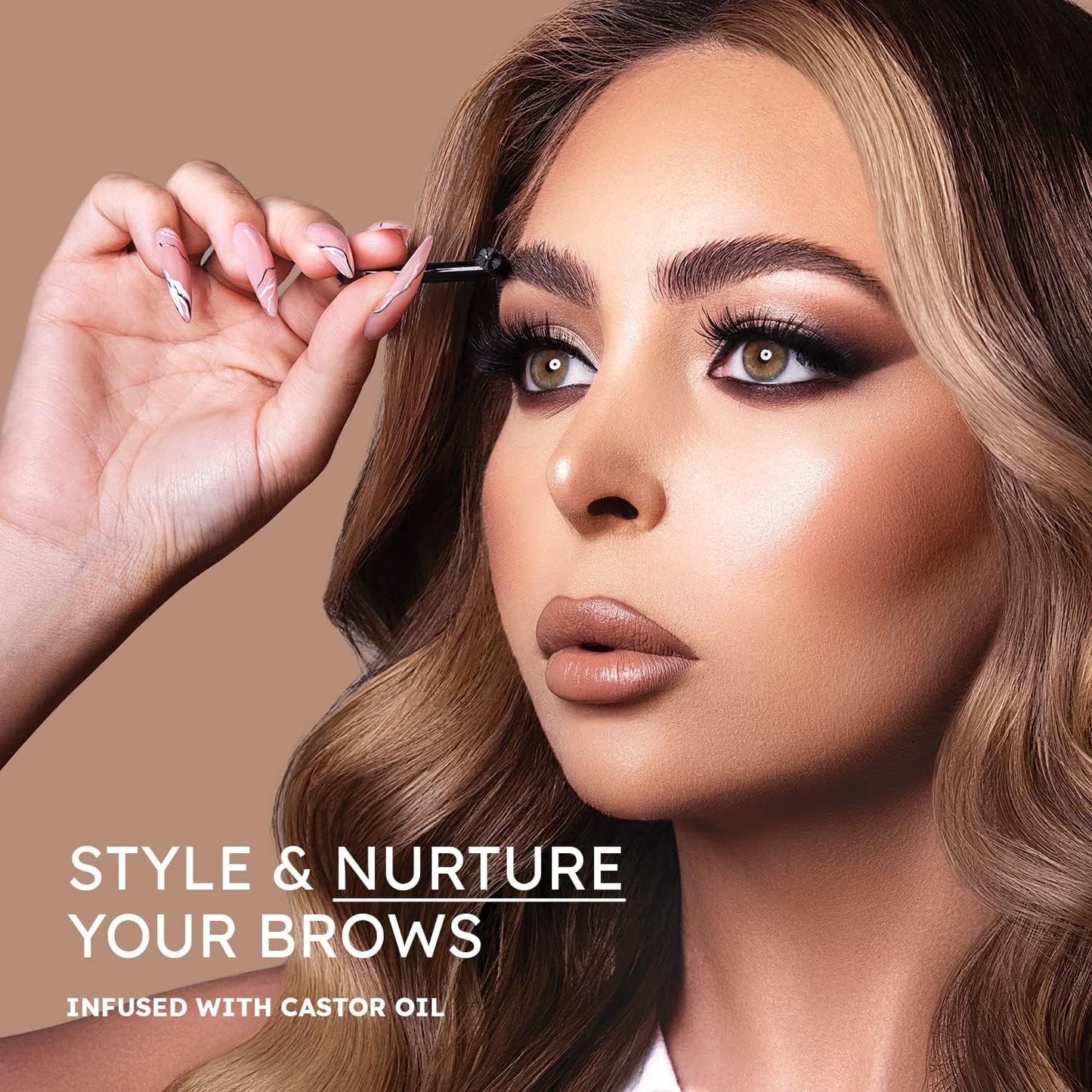 Brow Seal with Castor Oil - Clear Eyebrow Gel, Waterproof Eyebrow Makeup, Styling Wax for Feathered & Fluffy Brows - 1 OZ