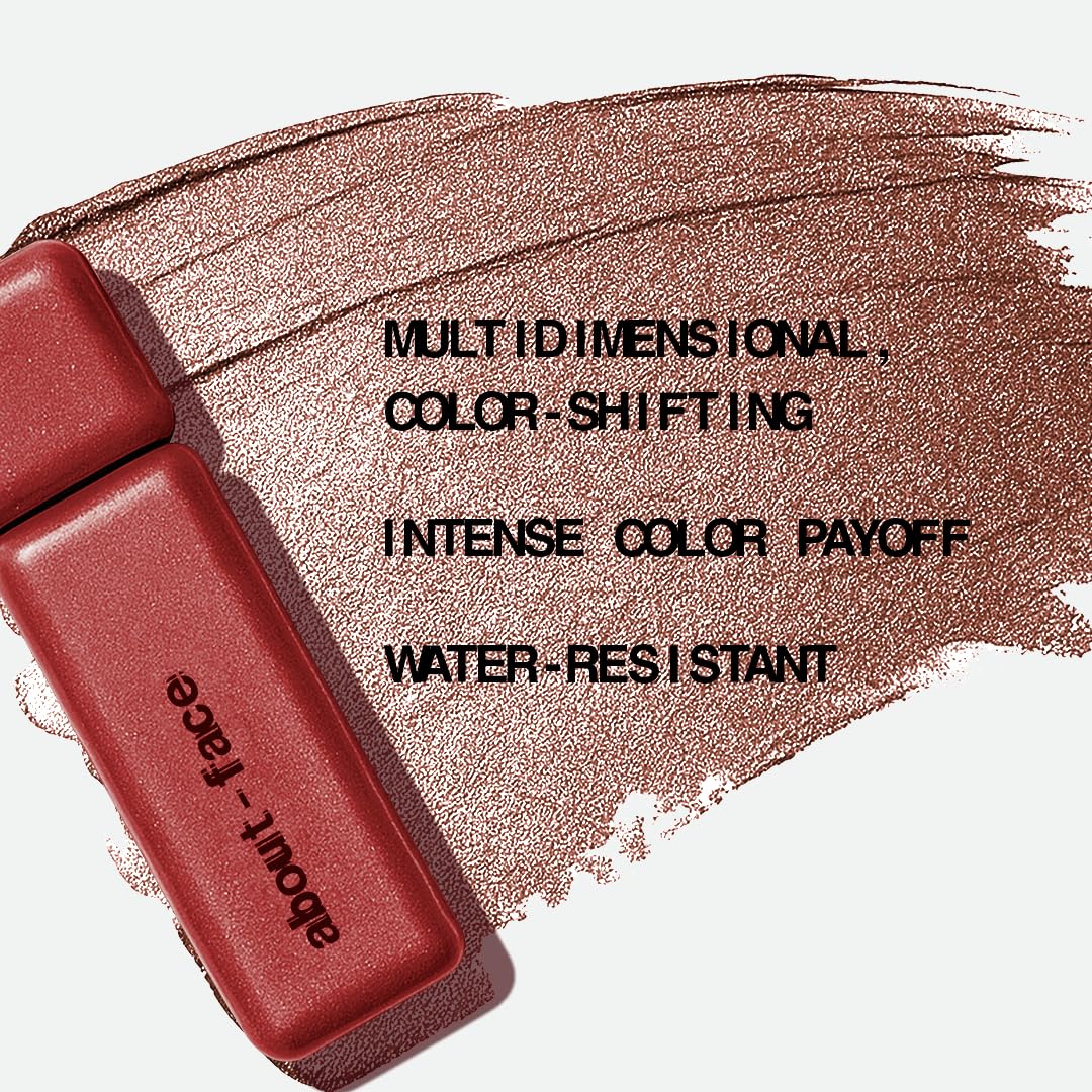 aboutface Fractal Glitter Eye Paint Digital Demise – Smudge-Proof, Long-Lasting Liquid Eyeshadow – Intense Sparkle with Mousse Texture – Vegan, Cruelty-Free – 0.13oz (Cinnamon)