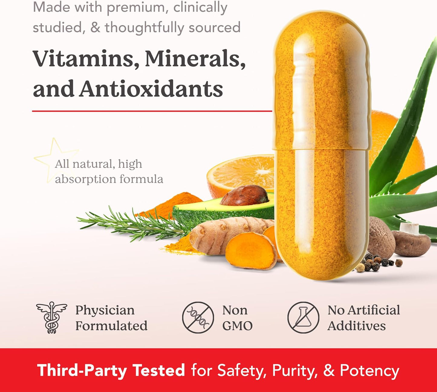 HAIRtamin Advanced Formula Hair Growth Supplement for Women & Men, Supports Stronger, Longer, Visibly Thicker Hair, With 5000 mcg Biotin, Vitamins & Antioxidants, 100% Vegan – 1 Month Supply