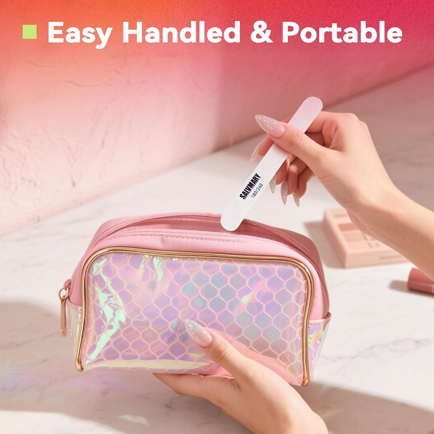 Professional Disposable Small Nail Files 180/240 Grit Double Sided White Emery Boards for Nails Manicure Pedicure Tools 50Pcs