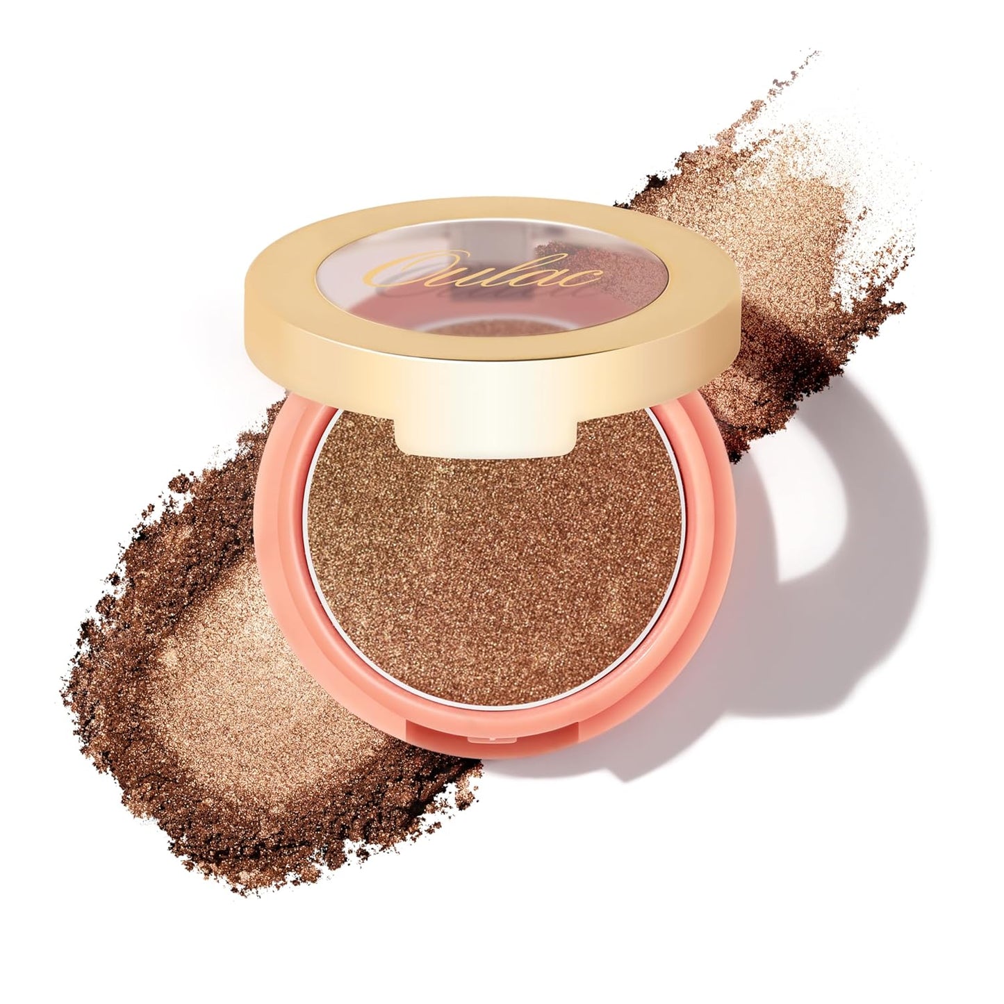 Oulac Blush Bronze Shimmer Powder 2 in 1|Creamy Texture Powdery Blush|Tanning Color Finish| High Pigmented&Buildable/Blendable | Vegan & Cruelty-Free| 4.8g F04 Goddess