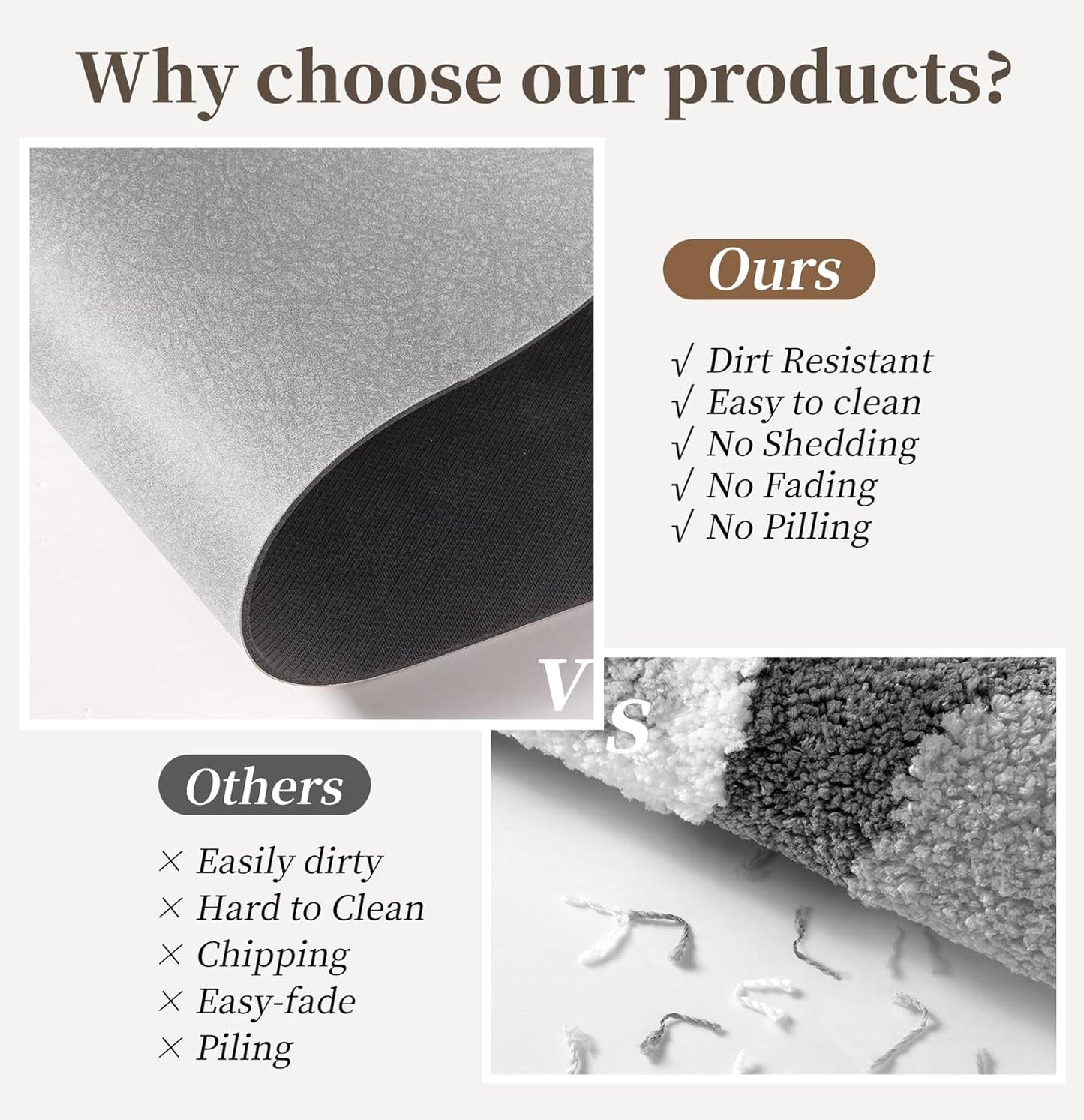 Grey Long Bathroom Mat Rugs 59x17 Diatomaceous Earth Bath Mat Large Quick Dry Bath Mat Non Slip Rubber Backed Super Absorbent Shower Mat, Thin Bath Runner Rugs Floor Mat Fit Under Door,Shower,Sink