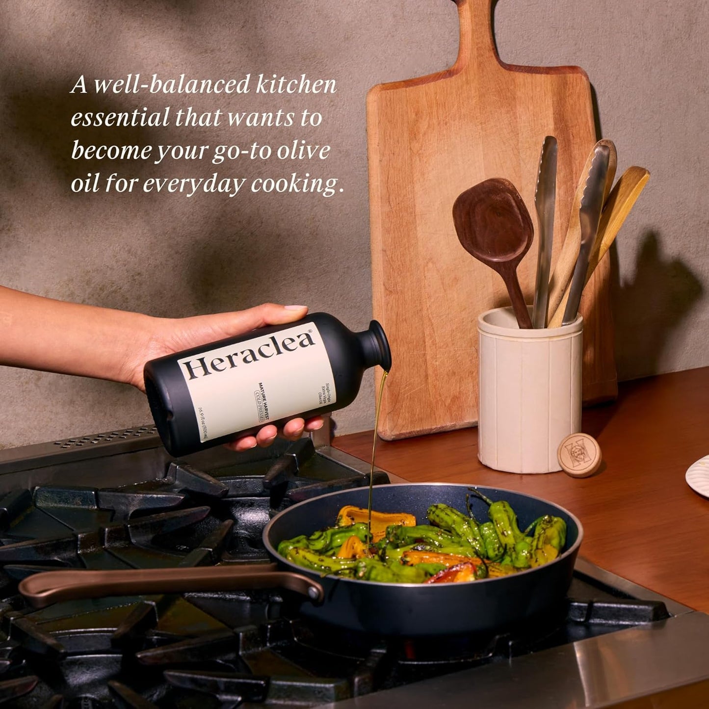 Heraclea - The Pairing - Organic Extra Virgin Olive Oil - Cold Pressed - Organic Olive Oil - Cold Pressed EVOO - Polyphenol Rich EVOO - 16.9 oz Bottles