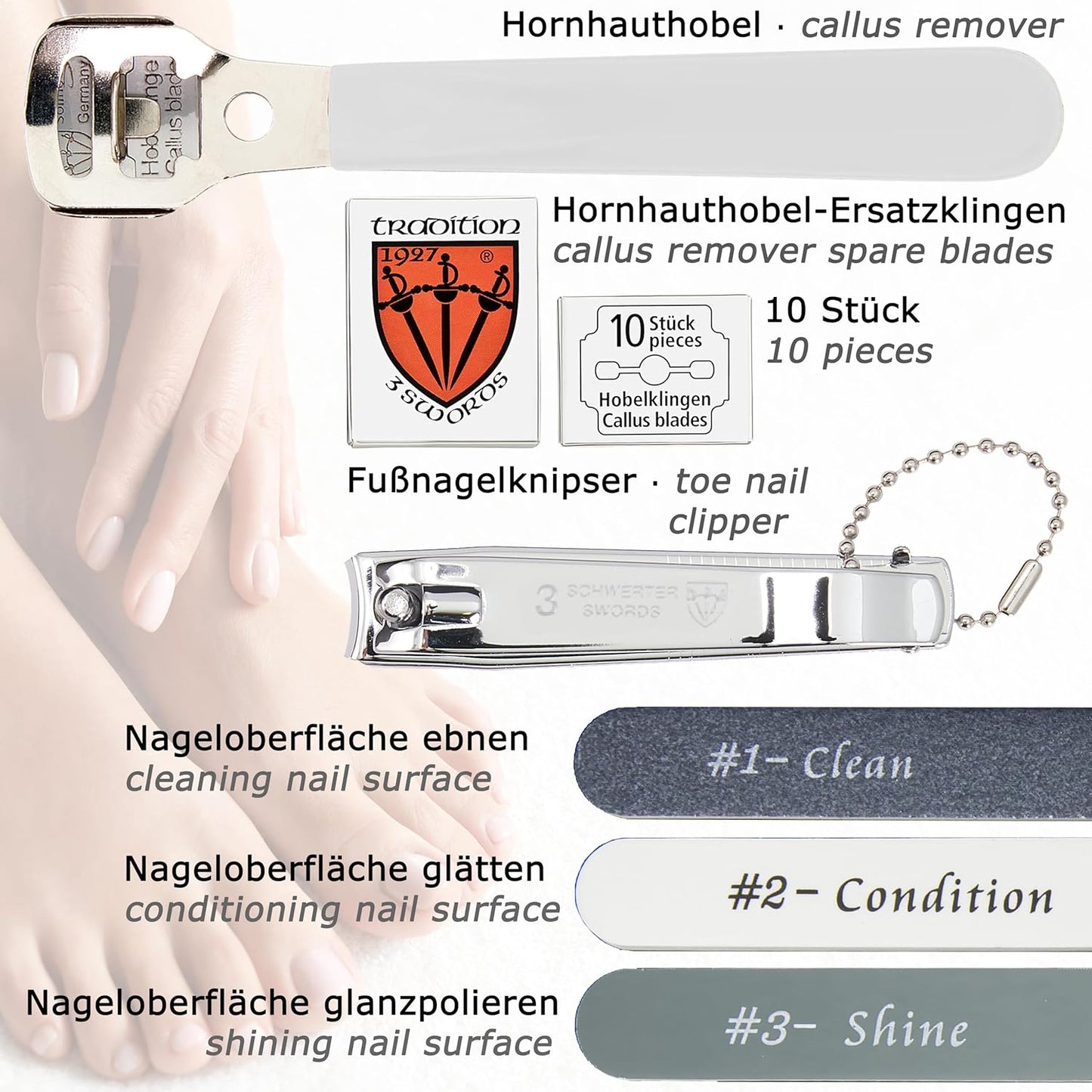 3 Swords Germany – manicure pedicure set kit (656)