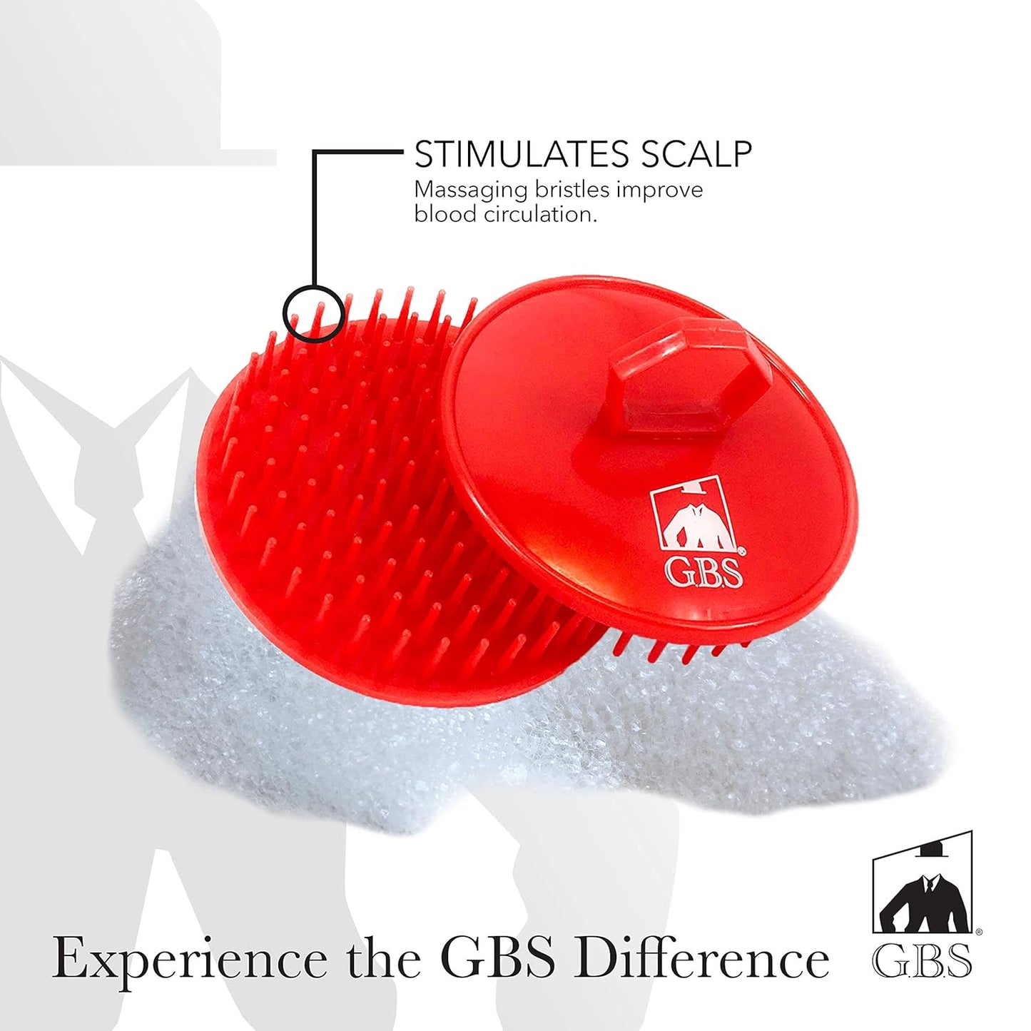 G.B.S Shampoo Scalp Massage Brush, Grooming Travel Effortless Glide Fine Tooth Durable Material, Pack of 6, Red