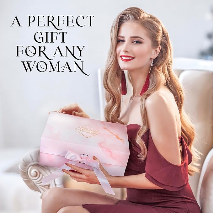 Luxury Spa Gift Set for Women - 9 Piece Self Care Package for Women, Birthday Gifts for Women - Full Size Spa Set with Plant-Based Superfoods, Minerals, & Vitamins - Gifts for Her Box