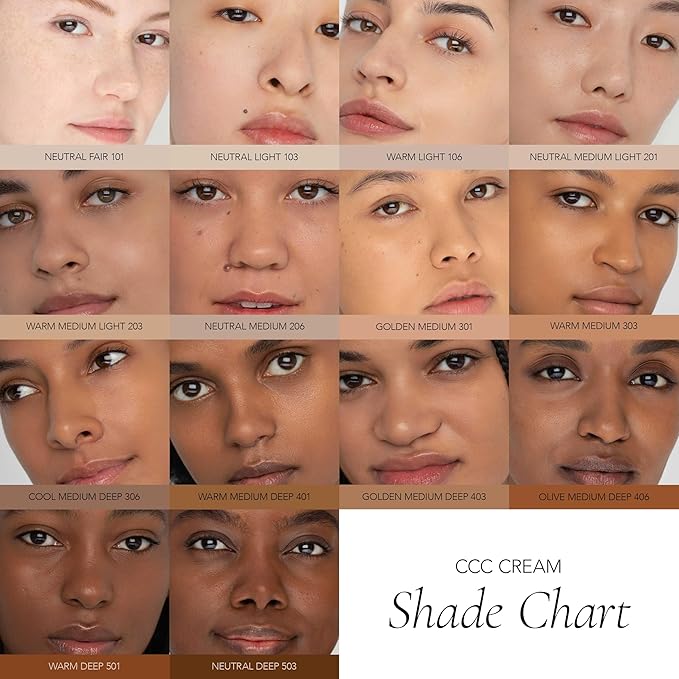 CLE Cosmetics CCC Cream (Cool Medium Deep 306 / SPF 50) - Color Correcting CC Cream with Sunscreen - Lightweight, Hydrating, Light to Medium Coverage Foundation - BB & CC Cream Hybrid - 1 fl oz