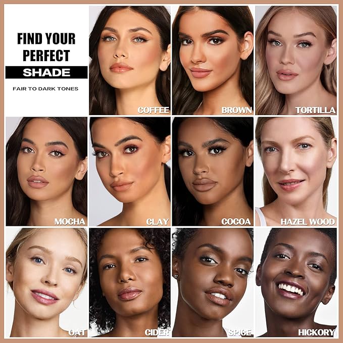 FOCALLURE Cream Contour Stick, Matte Bronzer Stick, Professional Face Shaping & Contouring Stick Makeup, Easy to Apply with Buildable Coverage, Long Lasting & Waterproof, COCOA