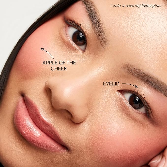 Saie Glow Sculpt Multi-Use Highlighter + Cream Blush Refill - Lightweight with Hyaluronic Acid + Micropearl for Radiant, Glowing Skin - Peachglow (.02 oz)