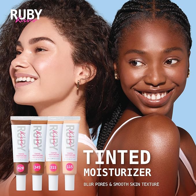 Ruby Kisses Tinted Moisturizer, Hydration, Calm & Revitalize Skin, Skin Perfecting, Blur Pores & Fine Lines, Natural Finish & All-Day Comfort Wear (Ivory)