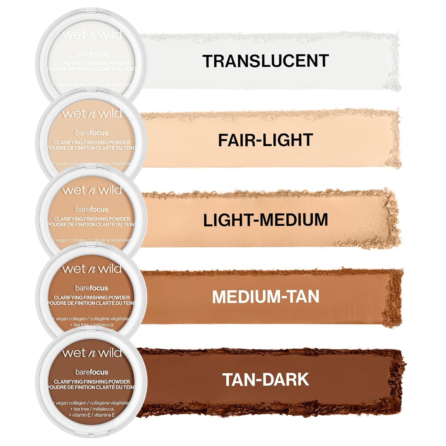 wet n wild Bare Focus Clarifying Finishing Powder | Matte | Pressed Setting Powder Translucent (Pack of 2)